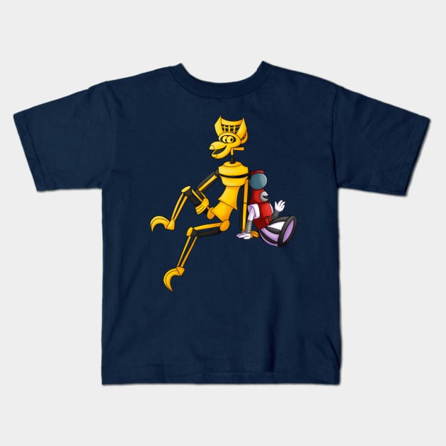 MST3k Tom Servo and Crow Kids T-Shirt by CaptainShivers